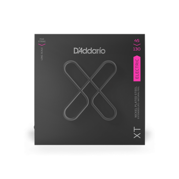 Струны для бас-гитары DʼADDARIO XTB45130 XT Bass Nickel Plated Steel Regular Light 5-String (45-130)