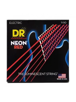 Струны для электрогитары DR Strings Neon Red Electric - Heavy (11-50)
