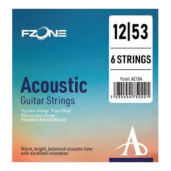 Струны для акустической гитары Fzone AC104 Acoustic Phosphor Bronze (12-53)