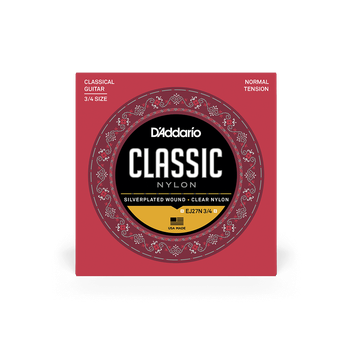 Струны для классической гитары DʼADDARIO EJ27N 3/4 Student Classics Normal Tension 3/4