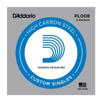 Струна для электрогитары DʼADDARIO PL008 Plain Steel 008