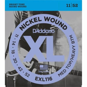 Струны для электрогитары DʼADDARIO EXL116 XL Nickel Wound Medium Top/Heavy Bottom (11-52)