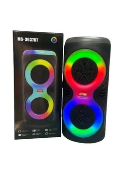 Портативна Bluetooth колонка 20 Вт з RGB підсвічуванням TWS FM радіо USB microSD бездротова акустична система з подвійними динаміками дисплеєм входом для мікрофона та акумулятором для дому відпочинку подорожей і вечірок на природі
