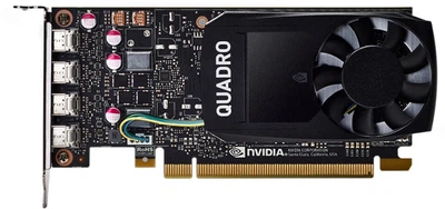 Відеокарта NVIDIA Quadro P1000 4 ГБ GDDR5 128-bit PCI Express 3.0 4x mini DisplayPort Б/В для інженерів, дизайнерів, архітекторів, фахівців з CAD/CAM-проєктування, 3D-моделювання та візуалізації