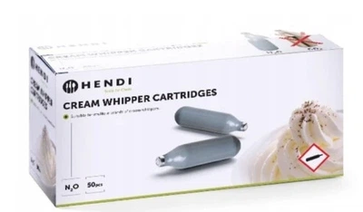 Набір з 2 упак. Картриджі для збитих вершків Hendi з газом N2O 50 шт.