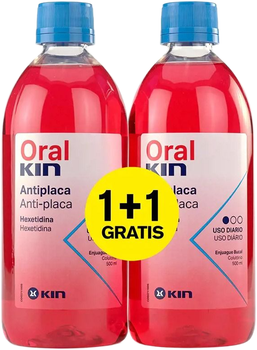 Ополіскувач для ротової порожнини Kin Oral з гексетидином 0.10% 500 мл х 2 шт (8436026214329)