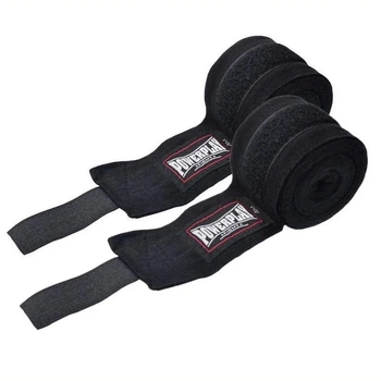 Бинты для бокса 3046 NYLON PowerPlay PP_3046_3m_Black, Черные (3м)
