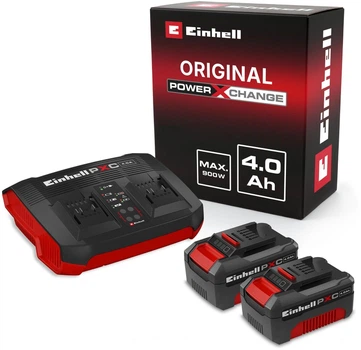 Акумулятор для інструментів Einhell PXC-Twincharger Kit 18 В Li-Ion 4 Агод 2 шт + Зарядний пристрій для інструментів (4512112)