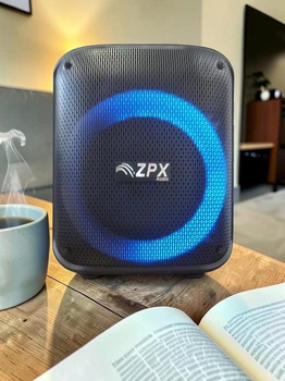 Колонка ZPX ZX портативная 250 Вт акумуляторная с RGB подсветкой черная (O977)