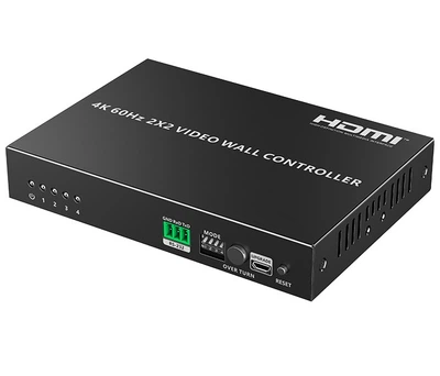Контроллер видеостены 4K@60Hz, 2x2, HDMI Lenkeng LKV144VW