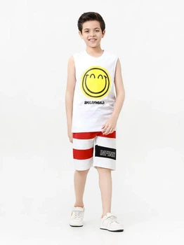 Детская летняя майка "SmileyWorld" H&M 134-140 см Белая