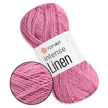 YarnArt Intense Linen Сухая роза №4108 - летняя льняная пряжа, лен с лиоцелем, 50 г / 175 м, для летних топов и ажурных изделий