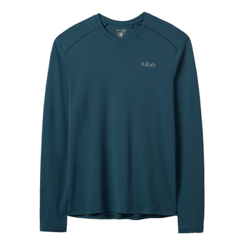Футболка Rab Force LS Tee чоловіча Tempest Blue синя M