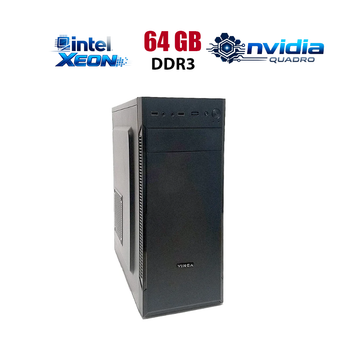 Рабочая станция Vinga CS115-450W Tower / 2x Intel Xeon E5-2695 v2 (12 (24) ядер по 2.4 - 3.2 GHz) / 64 GB DDR3 / 256 GB SSD NVMe / nVidia Quadro M4000, 8 GB GDDR5, 256-bit б/у