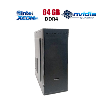 Рабочая станция Vinga CS115-450W Tower / 2x Intel Xeon E5-2660 v4 (14 (28) ядер по 2.0 - 3.2 GHz) / 64 GB DDR4 / 256 GB SSD NVMe / nVidia Quadro M2000, 4 GB GDDR5, 128-bit б/у