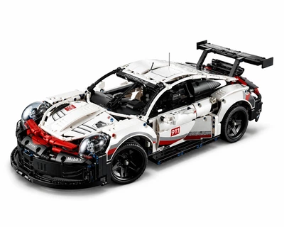 Конструктор спорткара Porsche 911 RSR Technic 1580 деталей, 1:10 + Подарочная коробка