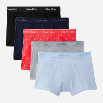 Набір трусів-боксерів чоловічих бавовняних Calvin Klein NB1897-YNU(Shoreline Multi) L 5 шт Мікс (199156117349)