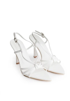 Босоніжки жіночі на підборах Meideli 8104/White/Polish/H8833-81/B 39 Білий