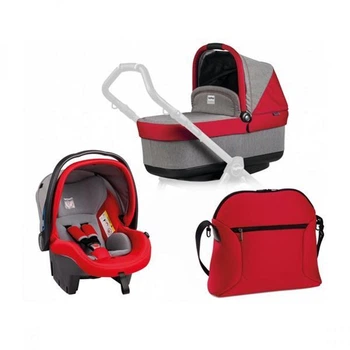 Набор Peg-Perego Pop-Up люлька Navetta Pop-Up автокресло Primo Viaggio SL сумка Borsa красный с серым (IPMS010062MF53DX79)