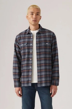 Мужская фланелевая рубашка Levi's 52(XL) Синий-клетка (148495)