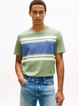 Футболка бавовняна довга чоловіча Tommy Hilfiger XM07640-L0P(Desert Olive) M Оливкова (198928110243)