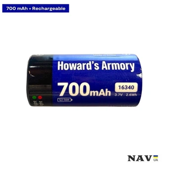 Аккумуляторная батарея литиевая CR123A/16340 700mAh с разъемом TYPE-C 3.7V Lithium