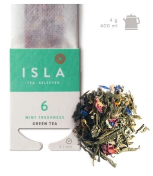 Чай зеленый Isla Mint Freshness №6 с мятой на чайник 4 г х 10 шт
