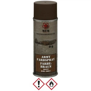 Маскувальна фарба спрей у балоні Army Spray Paint, mat, 400 ml BROWN, Brown. Місткість 400 мл.