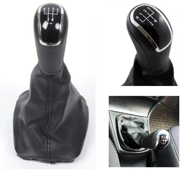 Ручка КПП з пильником у зборі Модельна для Skoda Octavia A4 Tour 1997-2012 Екошкіра 5 Швидкостей (FXSKD-15/5) №046