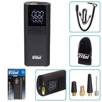 Компресор "ViTOL" K-35 3in1/7.4V/29.6wh/8000mAh/Повербанк/Ліхтар