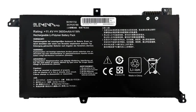 Батарея Elements PRO для ноутбуків Asus VivoBook X430UA X430UF X430UN X430FA X430FN X571LH X571GT F571GT FX571GT K571LH 11.4V 3600 mAh (B31N1732-3S1P-3600)