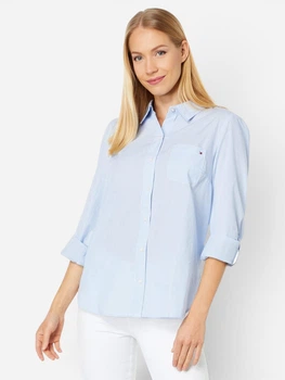 Сорочка бавовняна жіноча Tommy Hilfiger 902387543 XS Білий/Блакитний (1159863966)