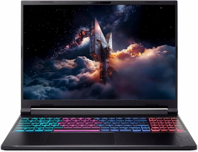 Ноутбук Acer Nitro V 16S (NH.QXCEP.00P), Intel Core 7 240H / 16″ / 180 Гц / RAM 32 ГБ DDR5 / SSD 1 ТБ / Intel Graphics + RTX 5060 / Windows 11 Pro / Чорний