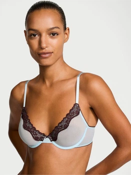 Бюстгальтер с косточками Victoria's Secret 98673923 34C Голубой (1159864927)