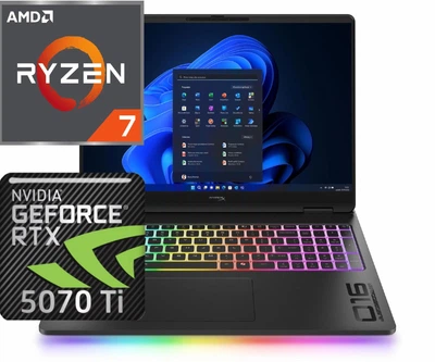 Ноутбук (2026) HyperX OMEN 16 MAX Ryzen AI 7-450/ 64GB/ 1TB+2TB/ Win11x Licensed/ RTX5070Ti / 16" OLED 165Hz