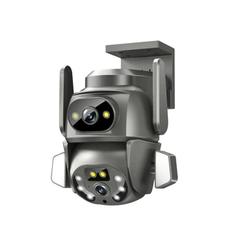 Камера видеонаблюдения XO CR04 Robot Dual 2.4G Wi-Fi с ночным режимом/микрофоном/динамиком для улицы Черный (CR04)