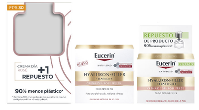 Zestaw do pielęgnacji twarzy Eucerin Hyaluron-Filler + Elasticity Rose Krem na dzień SPF30 50 ml + Wymienny wkład 50 ml (4005800386336)