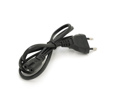 Кабель живлення 1.0m, 0.5mm, PC-184 - 2 CEE7 - 16-C7 2 pin (для побутової техніки), Black, OEM Q600