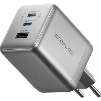 Ładowarka sieciowa EcoFlow RAPID Pro Charger 100 W Silver (EFA-100W-GAN-CHARGER-EU)