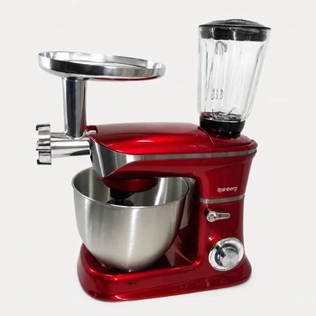 Кухонный комбайн 3 в 1 с блендером, мясорубкой и чашей 5 л Rainberg RB-8080 4200 Вт Красный
