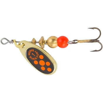 Блесна Mepps Black Fury №1 3.5g Gold Fluorescent Red Dots