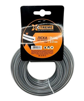 Лісочка для мотокоси X-TREME DUAL 3,0 мм × 15 м квадрат армована