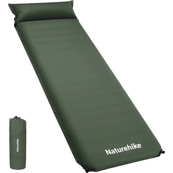 Коврик самонадувающийся Naturehike с подушкой CNK2450WS020 100мм Dark green