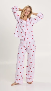 Пижама женская Ellen Loveu lpk 5580/18/01 S белый/розовий/красный