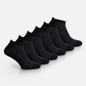 Набор мужских носков Сетка коротких хлопковых SoxBox 6SB-MS-BLK 41-44 6 пар Черный (1050420220014)