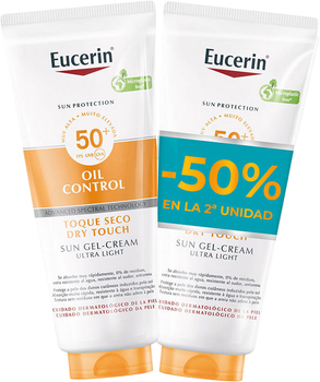 Zestaw żel-kremów przeciwsłonecznych do ciała Eucerin Oil Control SPF50 2 x 200 ml (4005800393242)