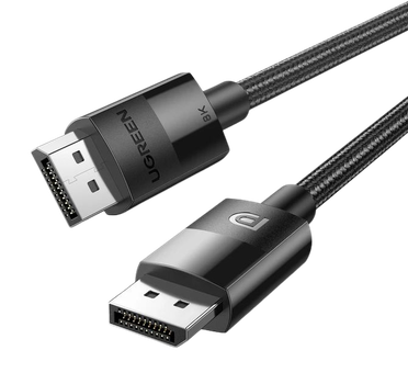 Кабель UGREEN DP114 DP 1.4 Male to Male Plastic Case Braided Cable (1.5m) Black