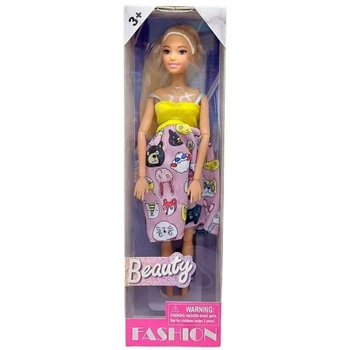 Лялька вагітна Fashion Beauty 29 см з довгим волоссям MIC Жовта
