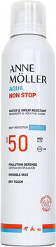 Сонцезахисний спрей Anne Moller Non Stop водостійкий та стійкий до поту SPF 50 200 мл (8436034372707)