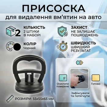 Присоска для удаления вмятин на авто FlawFix, 2 штуки, черные, 2 штуки